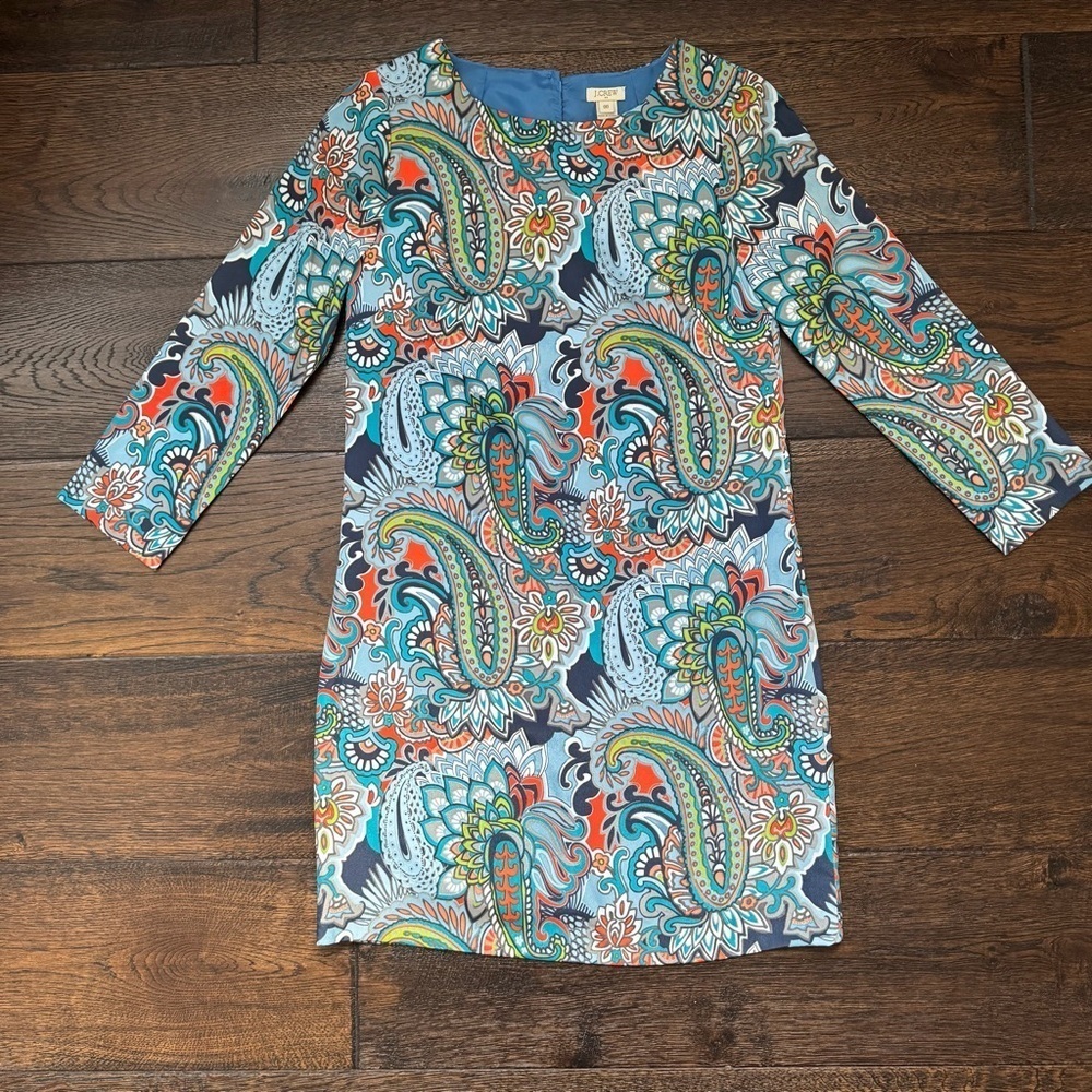 J. Crew Women’s Colorful Paisley Shift Dress